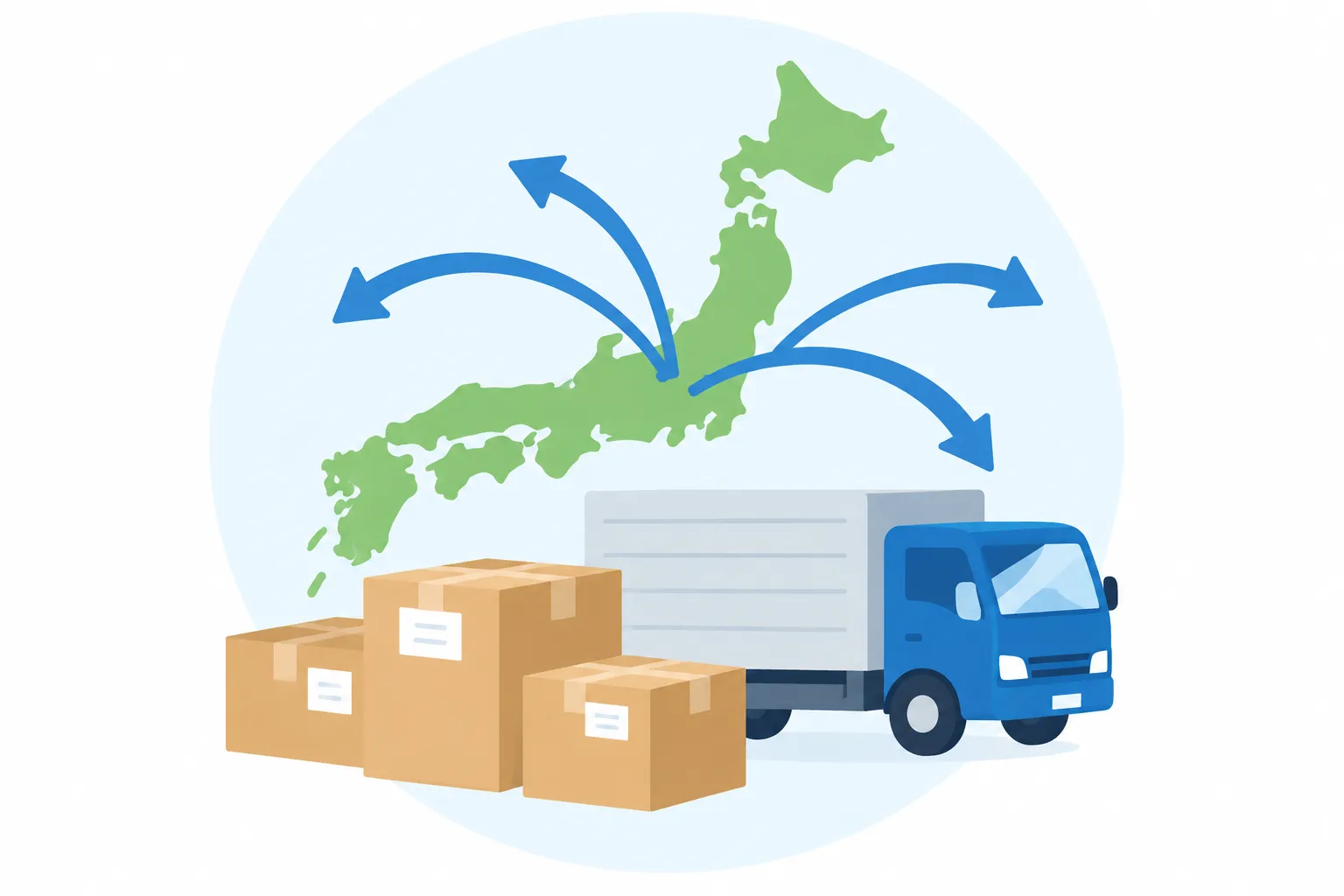 全国各地への発送業務に対応