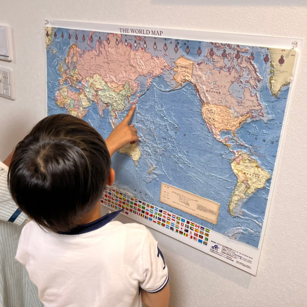 立体世界地図サイズ画像